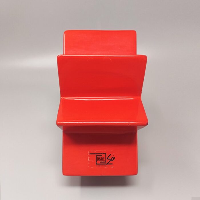 red vase hsing by ettore sottsass italy 1980s 4