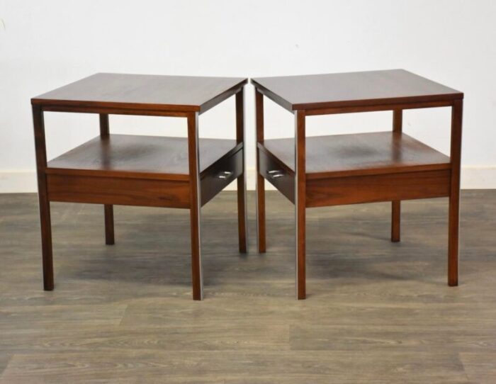 refinished walnut nightstands by paul mccobb a pair 3096