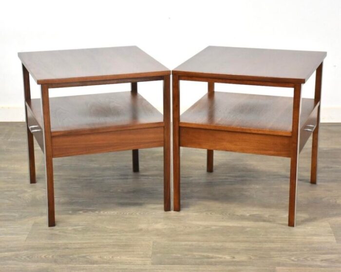 refinished walnut nightstands by paul mccobb a pair 8974