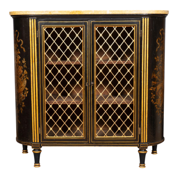 regency ebonized and giltwood credenza 8346