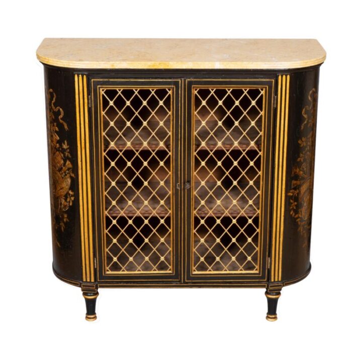 regency ebonized and giltwood credenza 8774