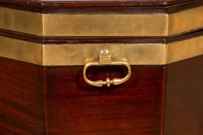 regency mahogany brass bound cellarette 6356