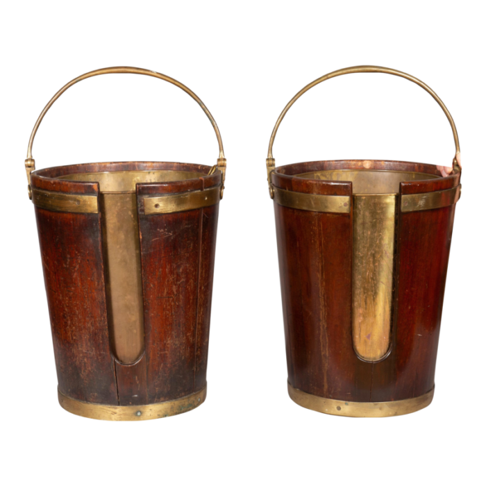 regency mahogany plate buckets a pair 6331