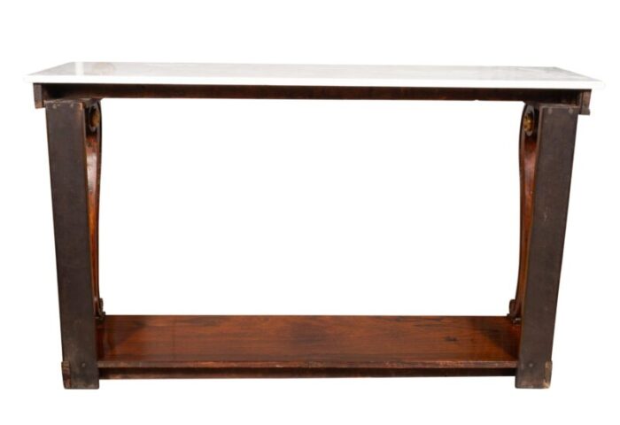 regency rosewood and brass mounted console table 7823