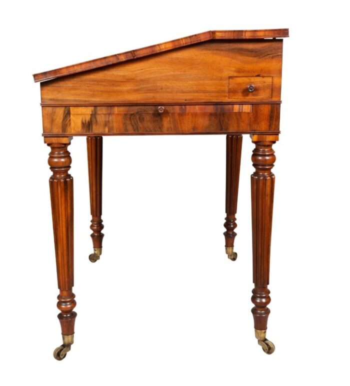 regency rosewood slant lid writing desk 9486