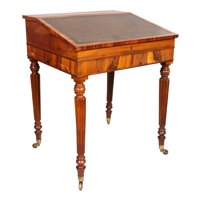 regency rosewood slant lid writing desk 9901