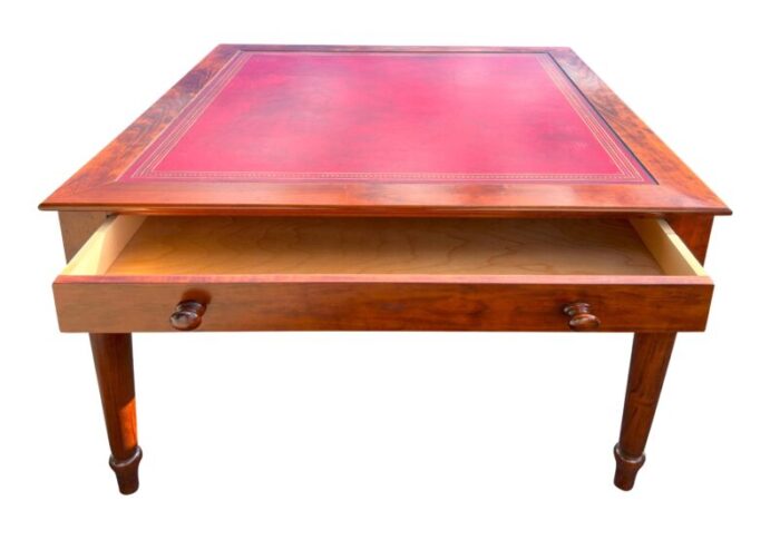 regency style walnut card table 0582