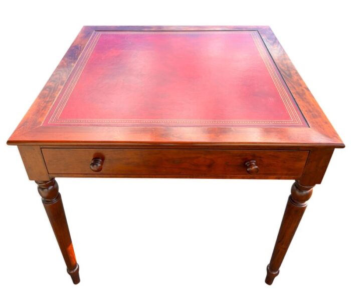 regency style walnut card table 8456