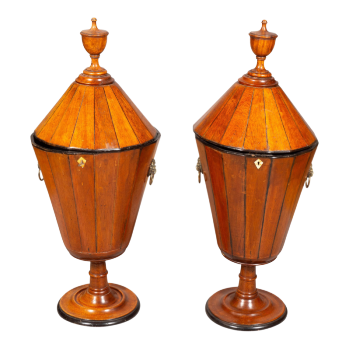 regency urn form oak wine coolers a pair 4456