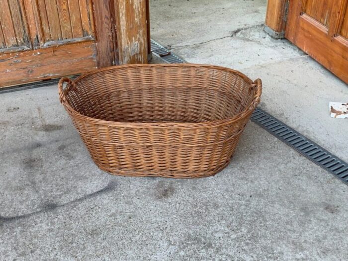 rustic wood basket 1940s 2