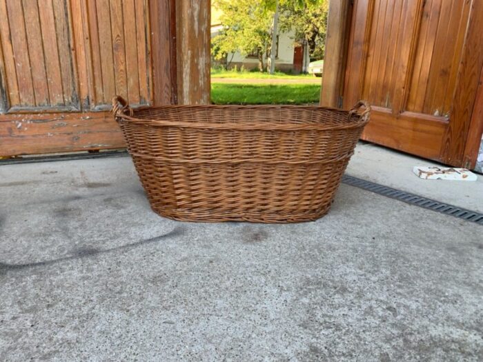 rustic wood basket 1940s 4