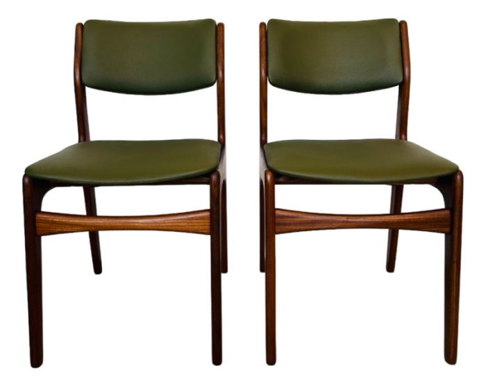 scandinavian teak dining chairs 1960s set of 2 8917