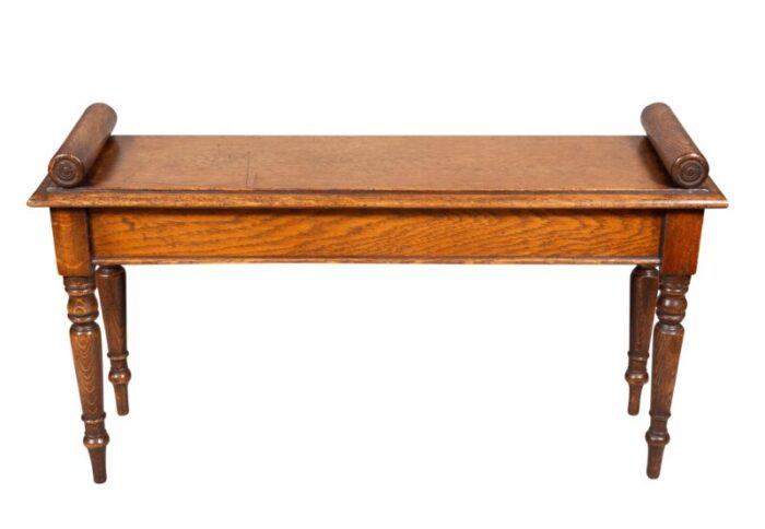 schoolbred style oak benches a pair 4223