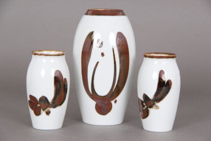 series 158 159 vase from bing grondahl set of 3 1