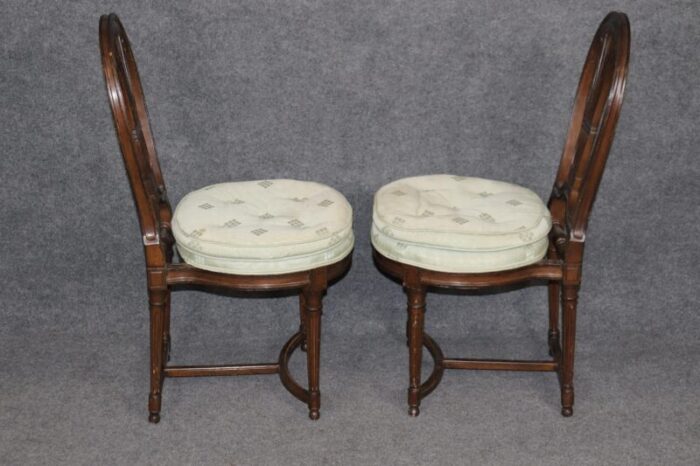 set of 6 maison jansen attributed balloon back circular directoire dining chairs 0317