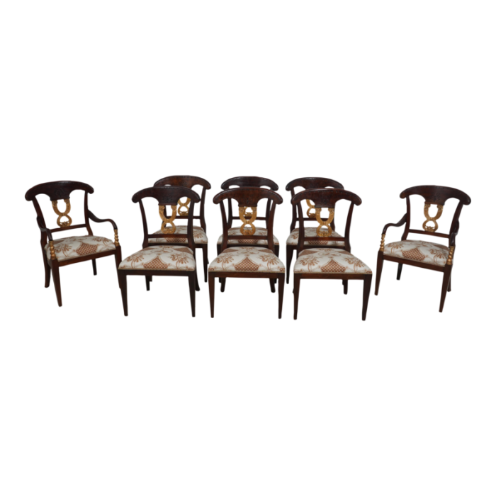 set of 8 italian regency dining room chairs 5271