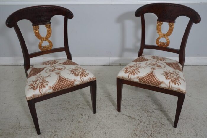 set of 8 italian regency dining room chairs 6600