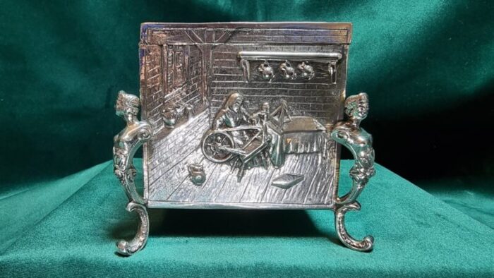 silver box with lockable lid 19th century gilt interior from georg roth co hanau 1700s 2