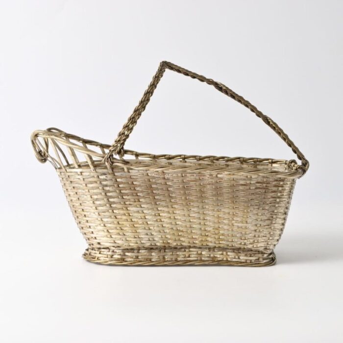 silver plated wine basket from christofle 1960s 3