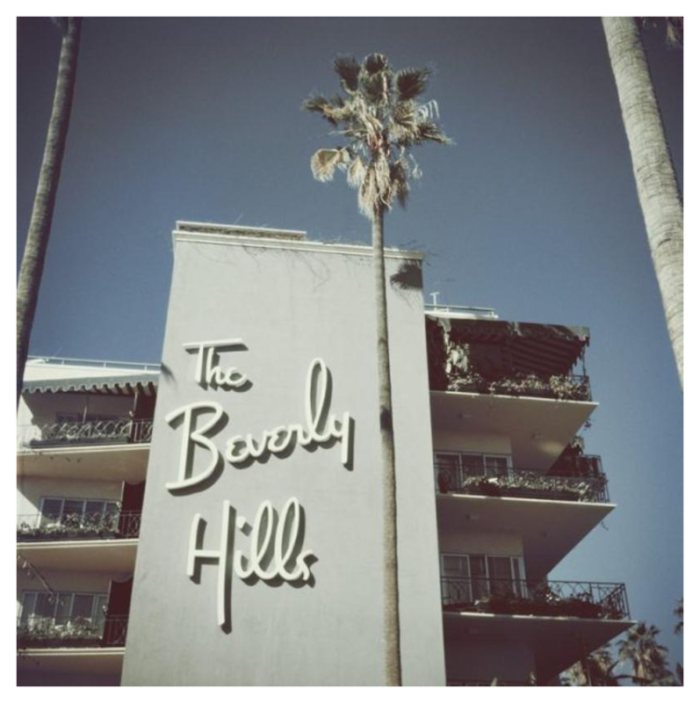 slim aarons beverly hills hotel estate stamped photographic print 1957 2020s 5892