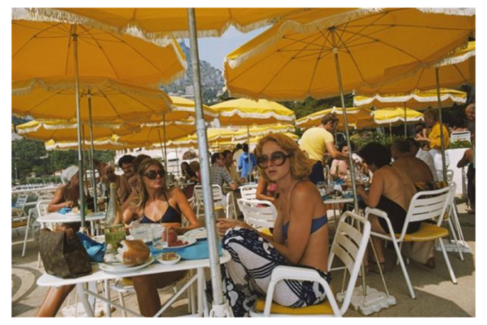 slim aarons cafe in monte carlo estate stamped photographic print 1975 2020s 7883