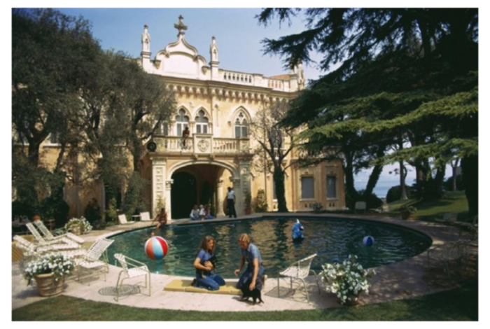 slim aarons chateau st jean estate stamped photographic print 1973 2020s 1191