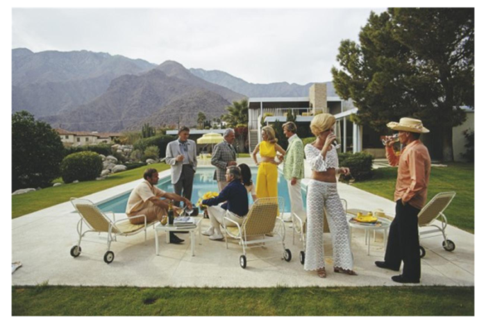 slim aarons desert house party estate stamped photographic print 1970 2020s 1589