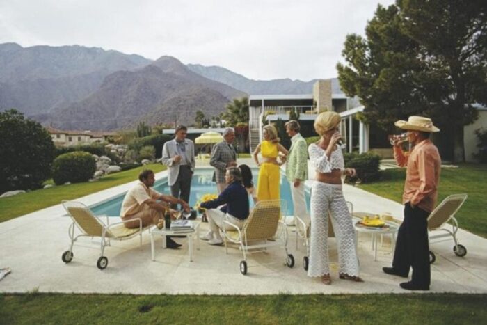 slim aarons desert house party estate stamped photographic print 1970 2020s 8761