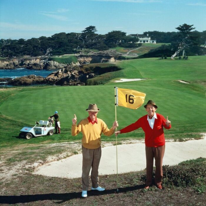 slim aarons golfing pals 1977 photographic print 0198