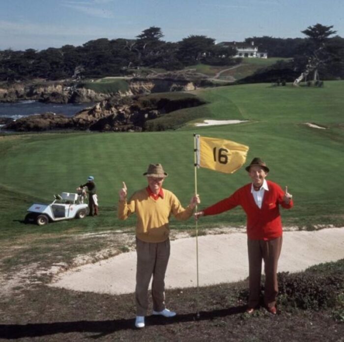 slim aarons golfing pals estate stamped photographic print 1977 2020s 3868