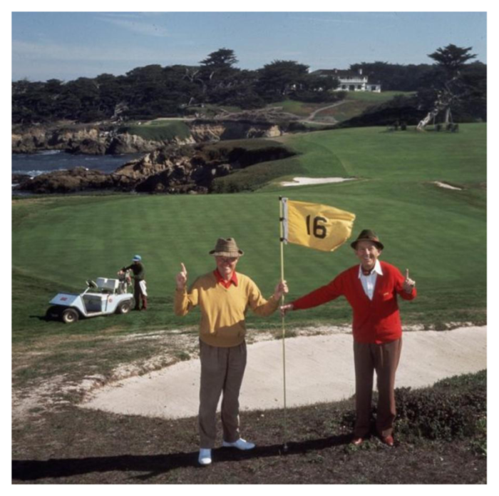 slim aarons golfing pals estate stamped photographic print 1977 2020s 7225