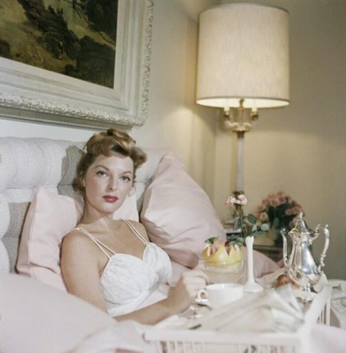 slim aarons julie london estate stamped photographic print 1957 2020s 5904