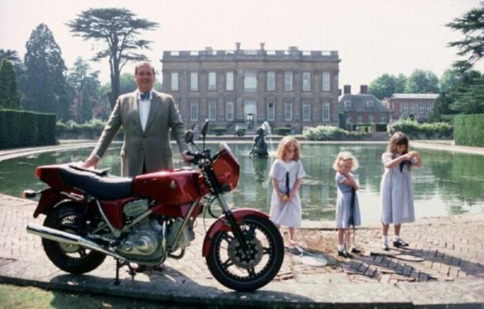 slim aarons motorcycling lord estate stamped photographic print 1990 2020s 0127