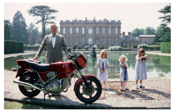 slim aarons motorcycling lord estate stamped photographic print 1990 2020s 4739