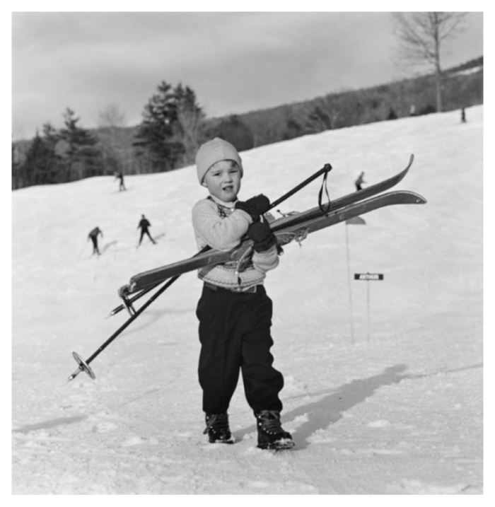 slim aarons new england skiing starters estate stamped photographic print 1955 2020s 2979