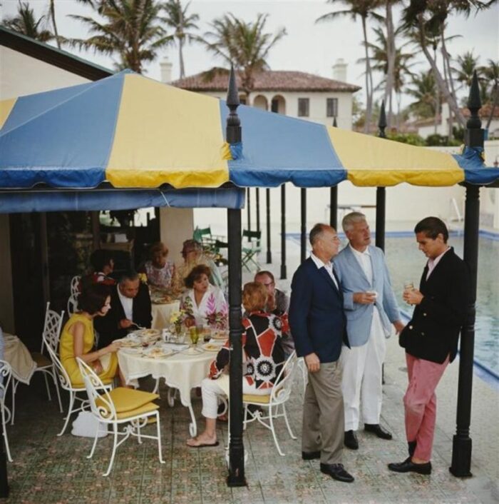 slim aarons palm beach party estate stamped photographic print 1964 2020s 6157 scaled