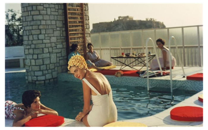 slim aarons penthouse pool estate stamped photographic print 1961 2020s 7536