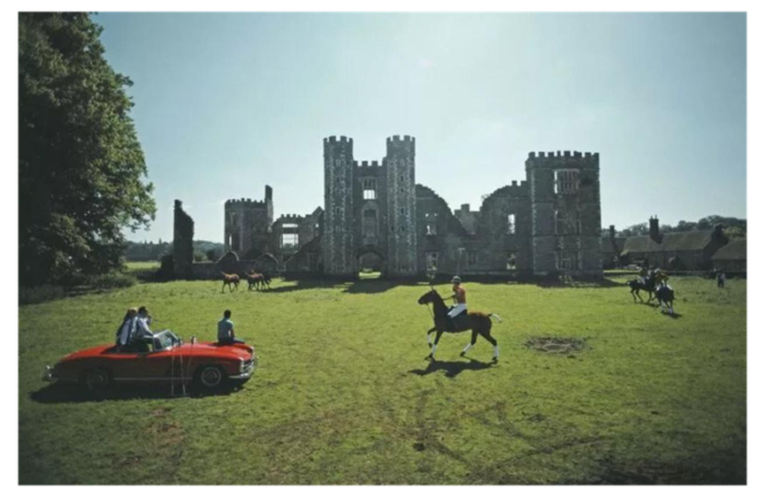 slim aarons polo at cowdray park estate stamped photographic print 1985 2020s 9314