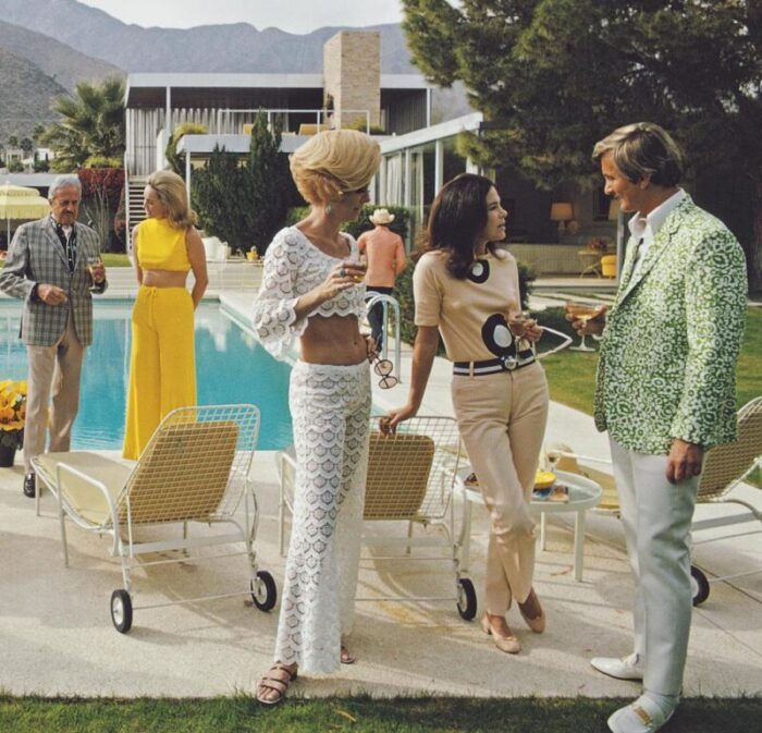 slim aarons poolside party 1970s 2020s estate print 1414