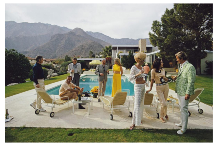 slim aarons poolside party 1970s 2020s estate print 1609