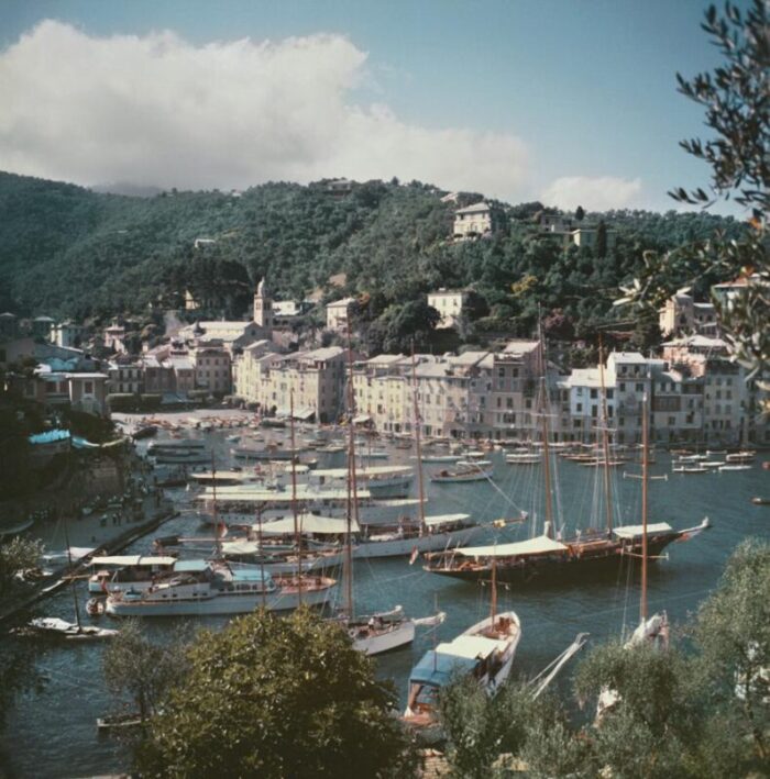 slim aarons portofino estate stamped photographic print 1955 2020s 0318