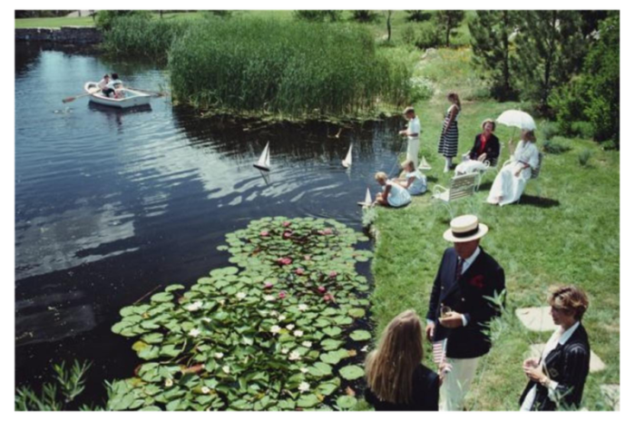 slim aarons summer picnic estate stamped photographic print 1990 2020s 1728