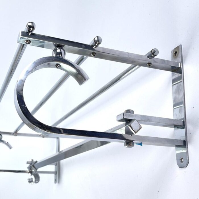 small art deco bauhaus coat rack in chrome 1930s 2