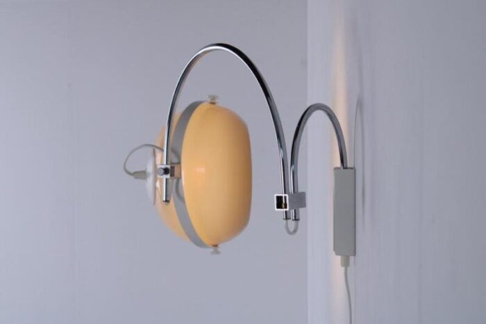 small swinging arm articulated arc wall lamp by anvia 1970s 4017