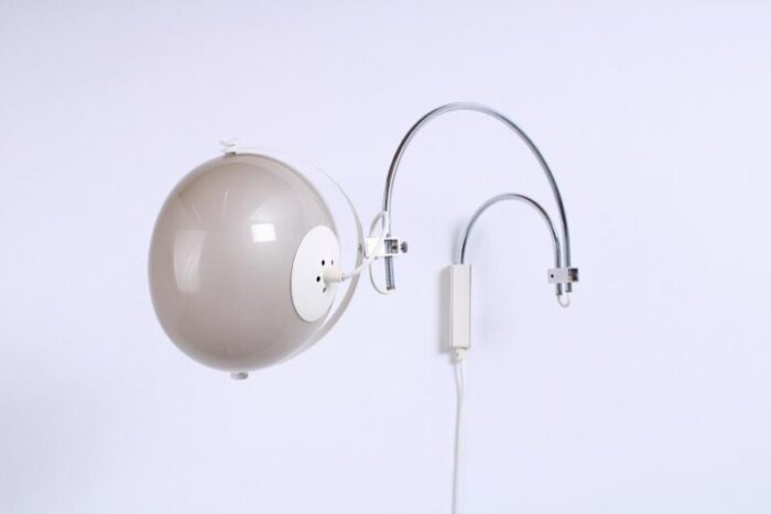 small swinging arm articulated arc wall lamp by anvia 1970s 4706