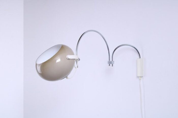 small swinging arm articulated arc wall lamp by anvia 1970s 5278