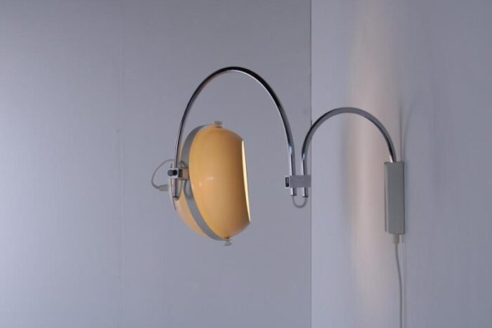 small swinging arm articulated arc wall lamp by anvia 1970s 5762