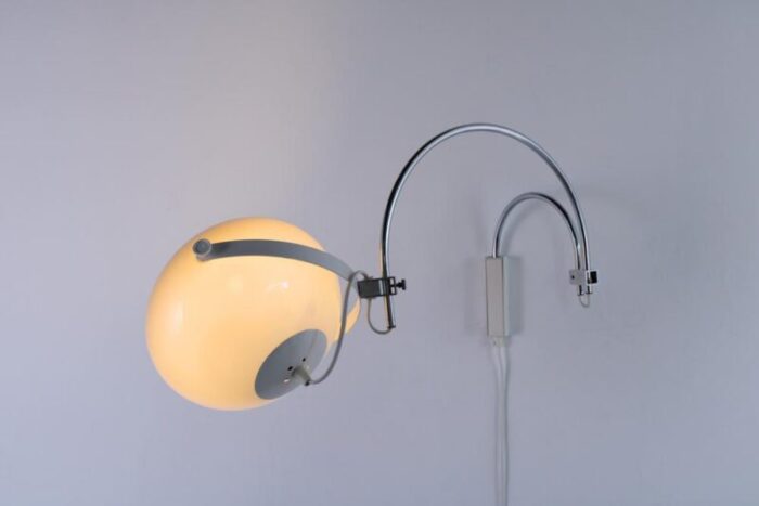 small swinging arm articulated arc wall lamp by anvia 1970s 6333