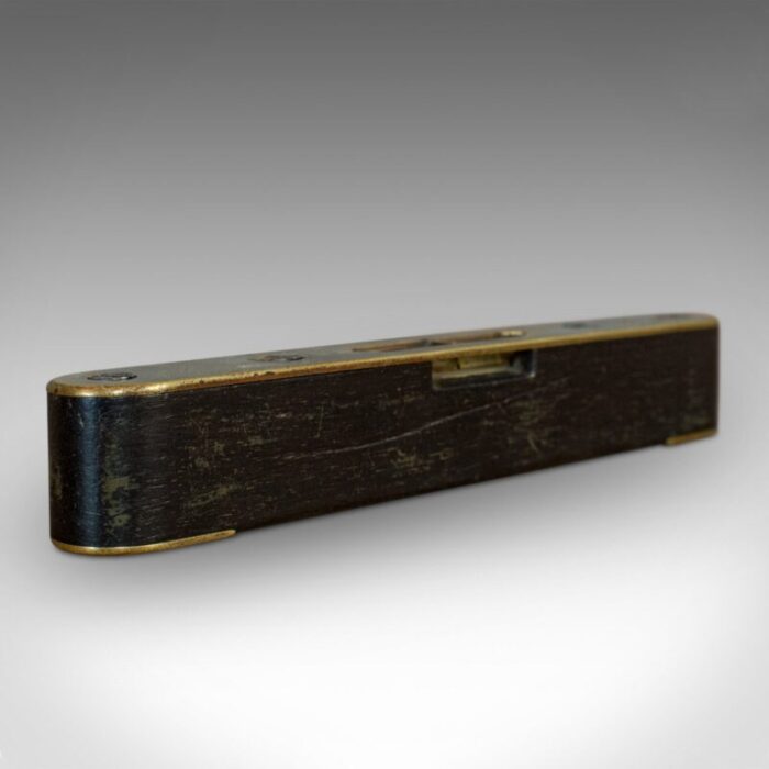 small vintage english rosewood and brass spirit level from e preston sons 1930s 6