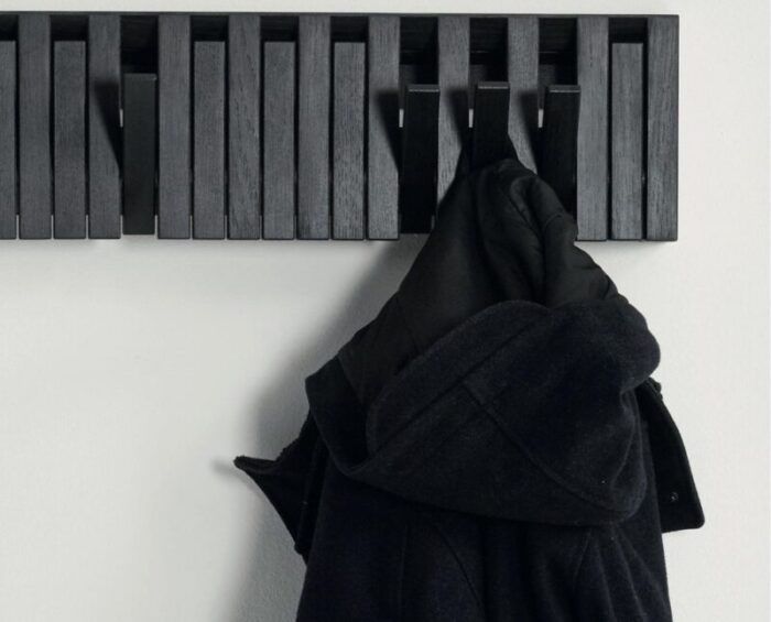 small wall mounted piano coat rack in black by patrick seha 7